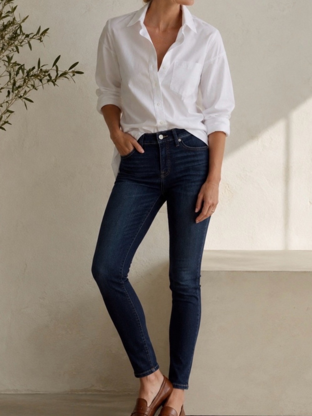 Lucky Brand Ava Skinny Jeans in Dark Blue